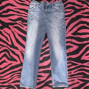 Embellished Blue Jeans